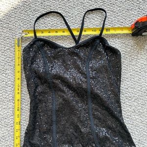 Balera dance top - black sequence